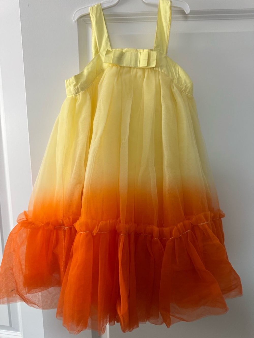 Yellow to Orange Ombre Tulle Dress